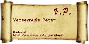 Vecsernyés Péter névjegykártya